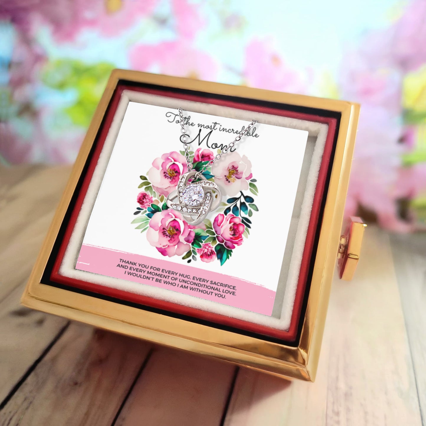 Bellisse Pendant + Rotating Rose Keepsake Box - Grace in Bloom