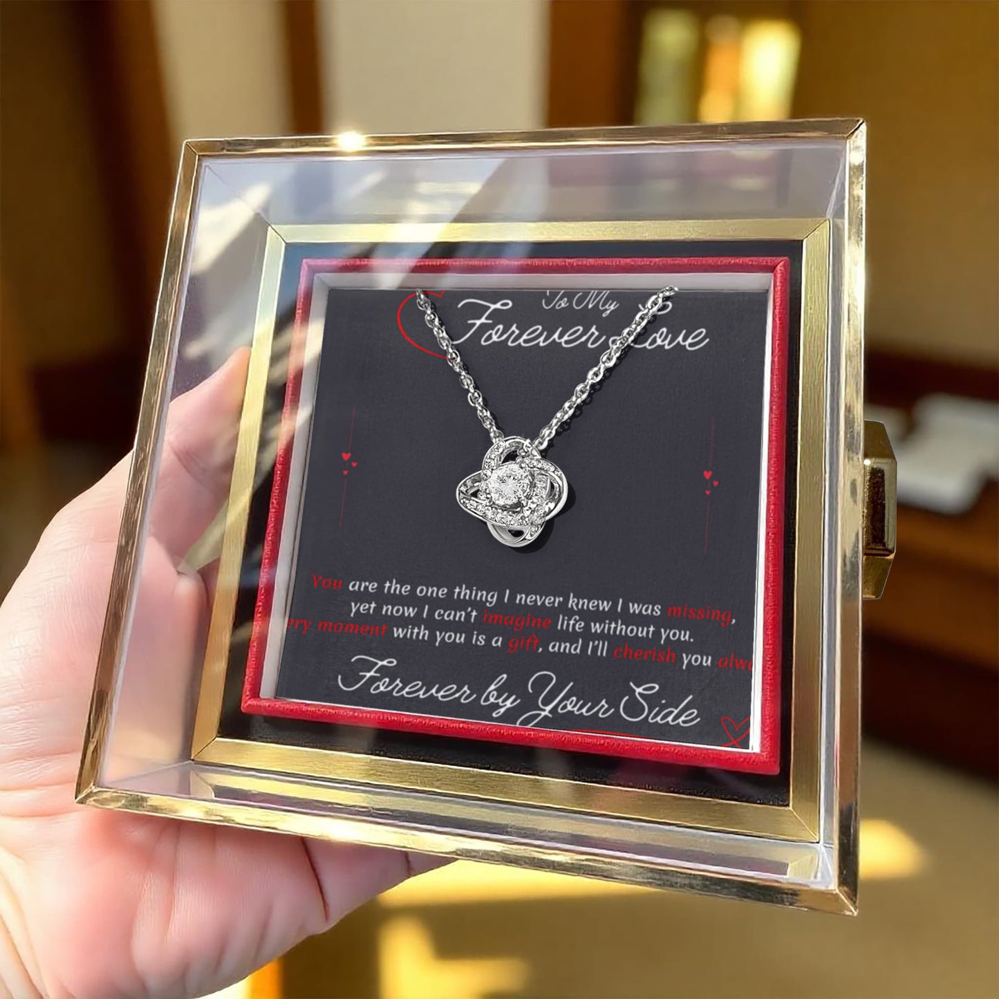 Bellisse Pendant + Rotating Rose Keepsake Box - Endless Devotion