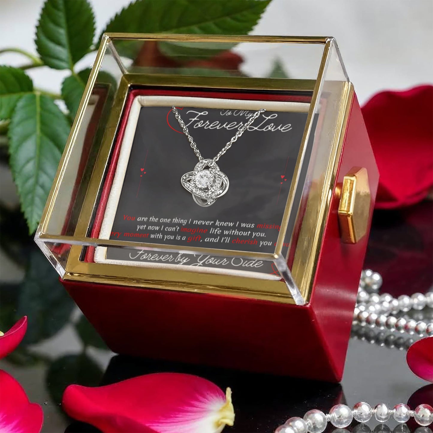Bellisse Pendant + Rotating Rose Keepsake Box - Endless Devotion